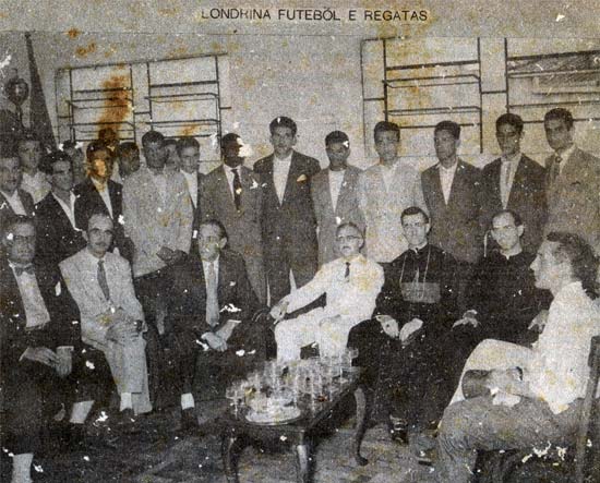 LONDRINA 1956 Com o Prefeito Antonio Fernandes Sobrinho e o Bispo Dom Geraldo Fernandes